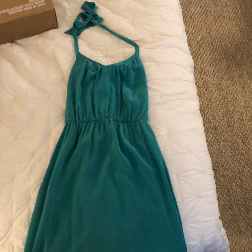 Barney’s Green halter dress